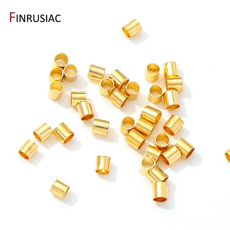 Jewelry Making Youtube - 18K Gold Plated Brass Tube Crimp