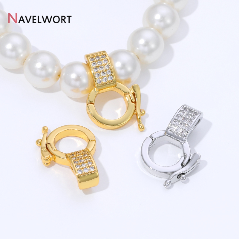 Jewelry Making Metal - 18K Gold Plated Brass Inlaid Zircon