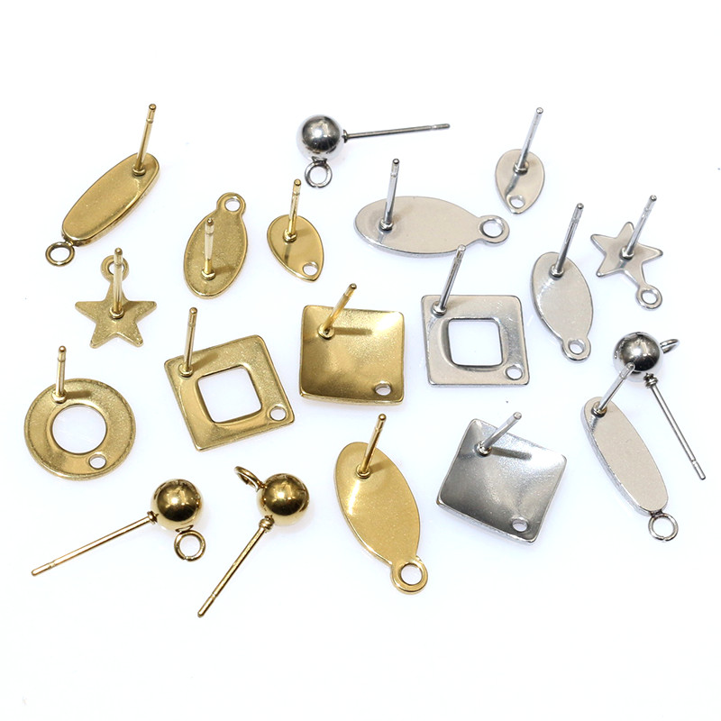 Jewelry Making Metal - 20pcs Stainless Steel Craft Earring Studs