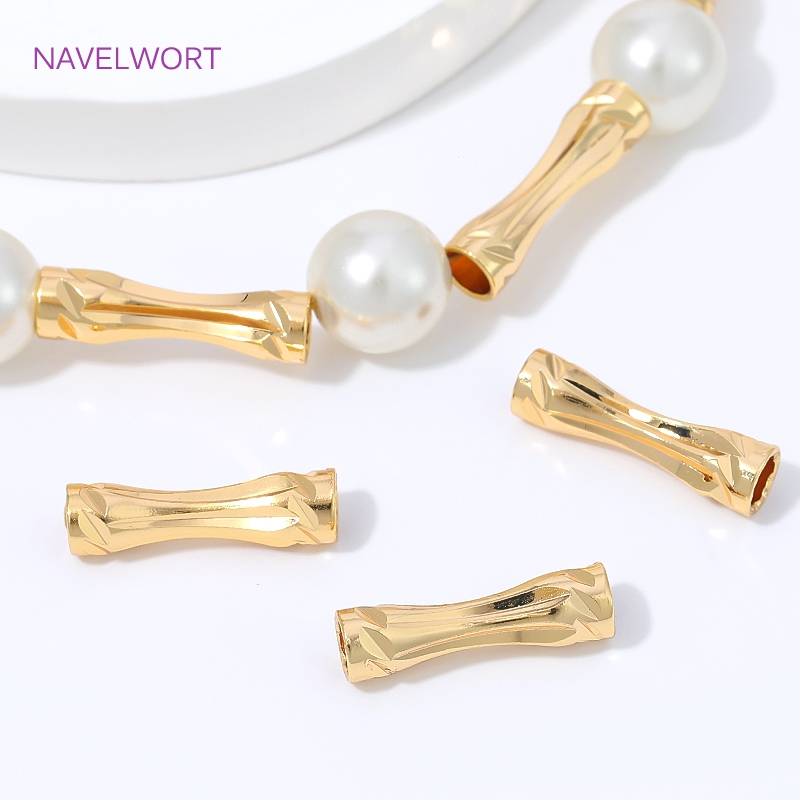 18K Gold Plated Faceted Tube B - Jewelry Making Youtube recension och pris