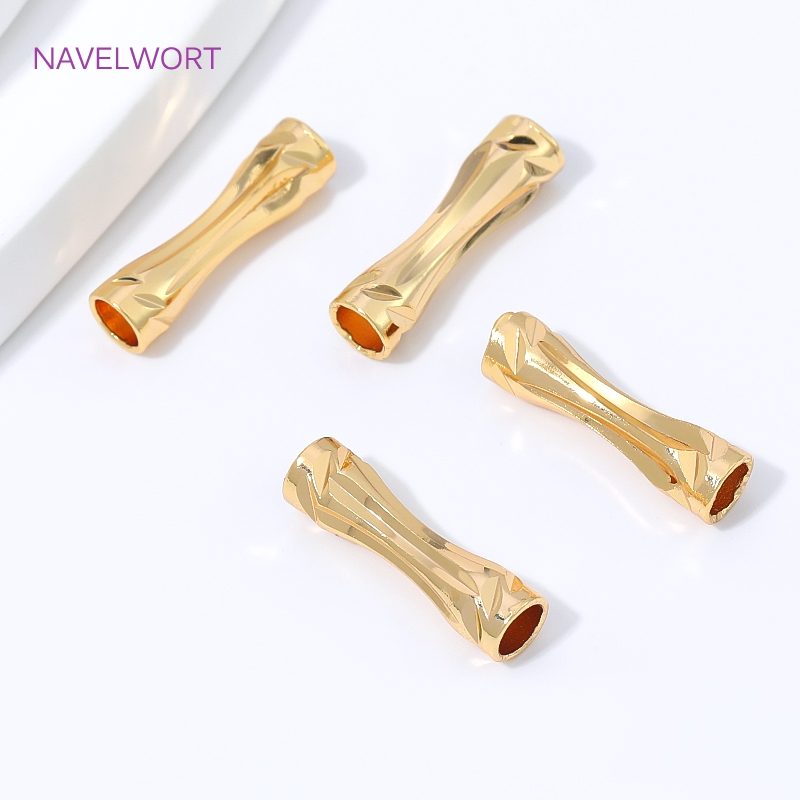 18K Gold Plated Faceted Tube B - Jewelry Making Youtube recension och pris
