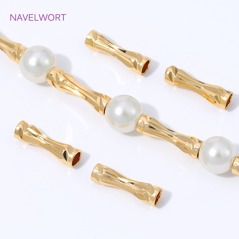 18K Gold Plated Faceted Tube B - Jewelry Making Youtube recension och pris