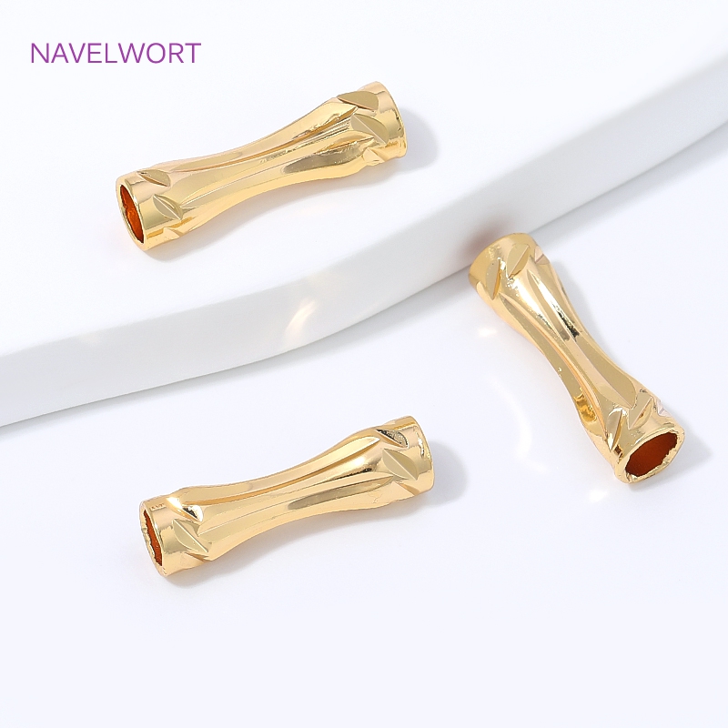 18K Gold Plated Faceted Tube B - Jewelry Making Youtube recension och pris