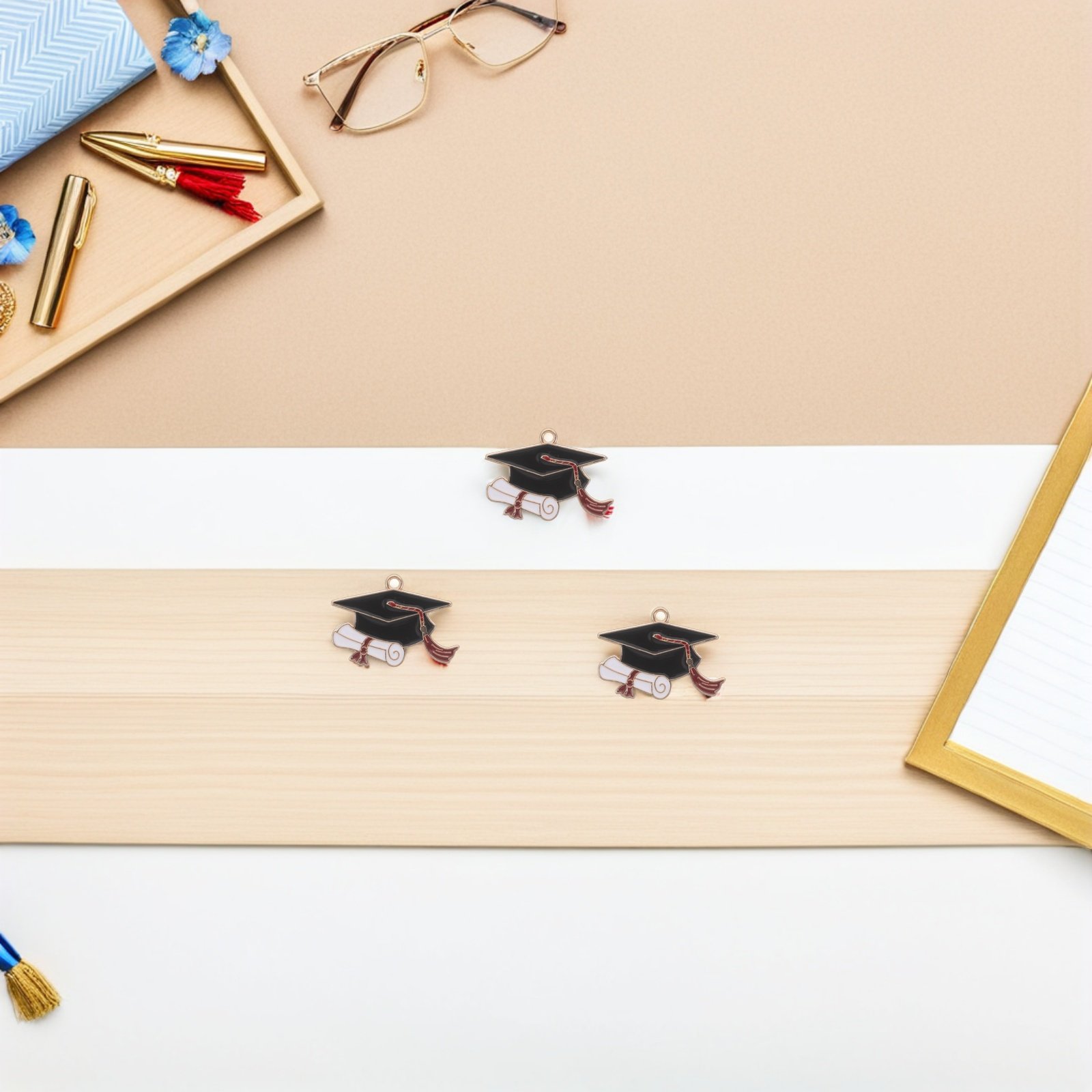 50Pcs Alloy Graduation Cap Cha - Jewelry Making Diploma recension och pris