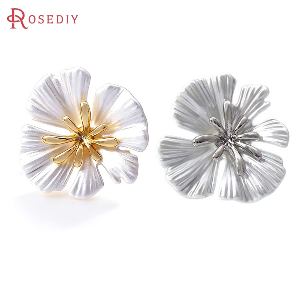 18K Gold Color Brass Flower St - Jewelry Making Metal recension och pris
