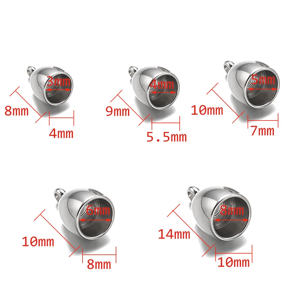 20pcs Tube End Caps Stainless  - Jewelry Making Youtube recension och pris