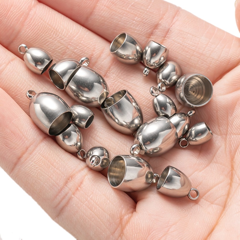 20pcs Tube End Caps Stainless  - Jewelry Making Youtube recension och pris