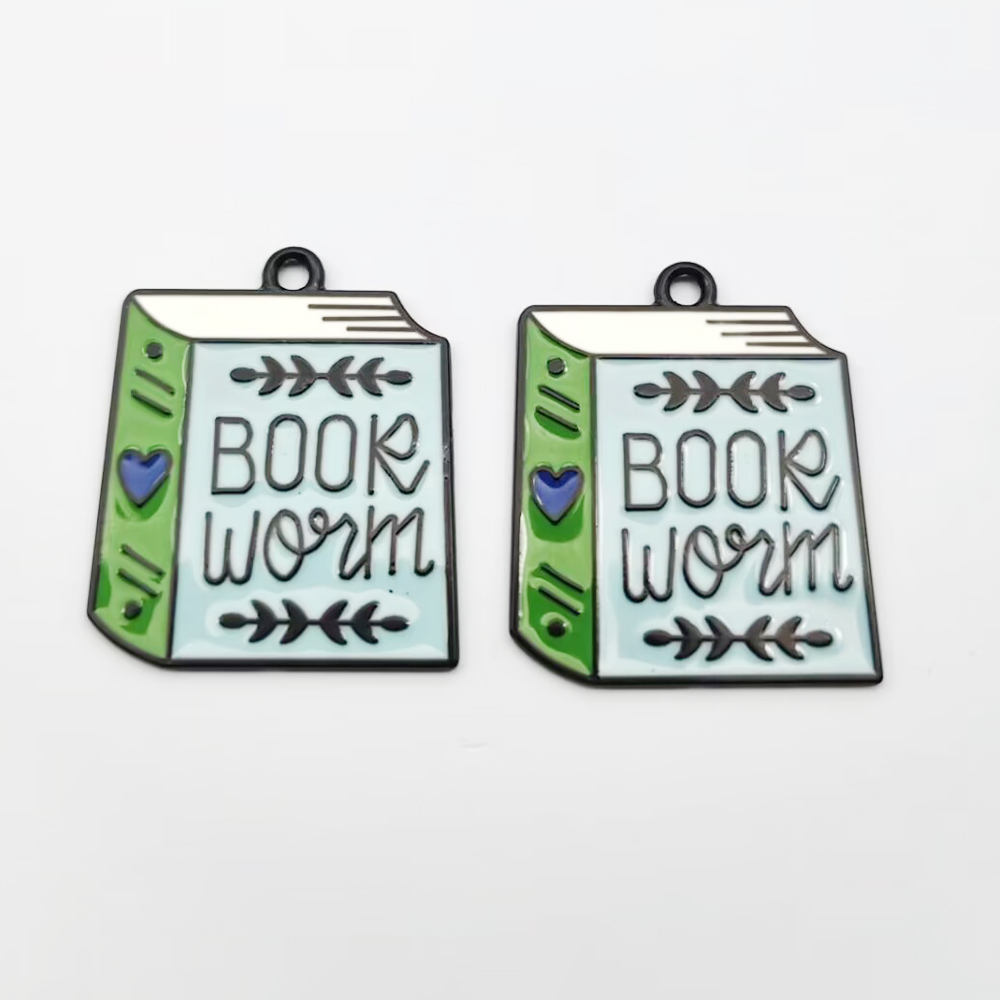 10pcs Flower Book Charm for Je - Jewelry Making Guide Book recension och pris