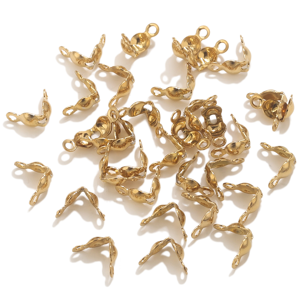 50pcs PVD Gold Plated Stainles - Jewelry Making Metal recension och pris