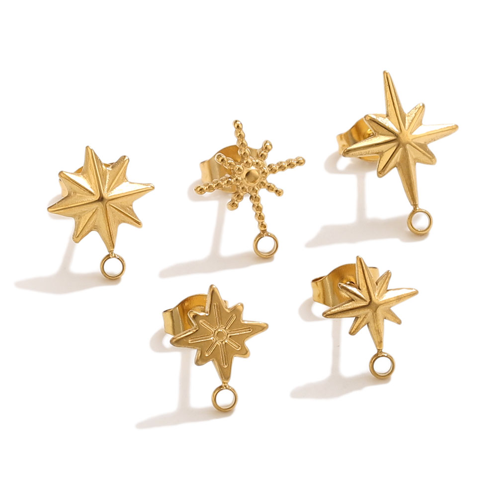 6pcs Stainless Steel Star Earr - Jewelry Making Tutorial recension och pris
