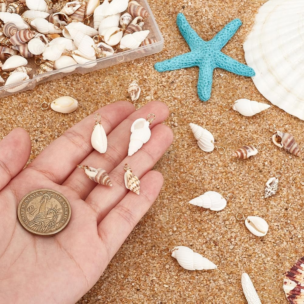 100pcs 4 Styles Natural Shell  - Jewelry Making Tutorial recension och pris
