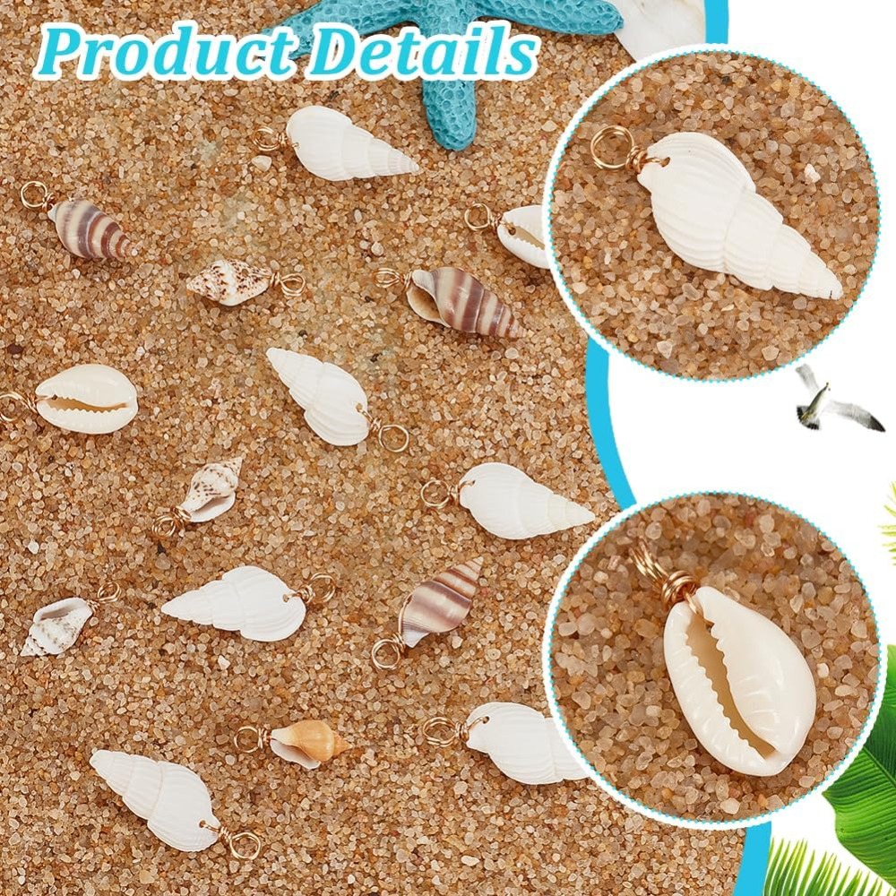 100pcs 4 Styles Natural Shell  - Jewelry Making Tutorial recension och pris
