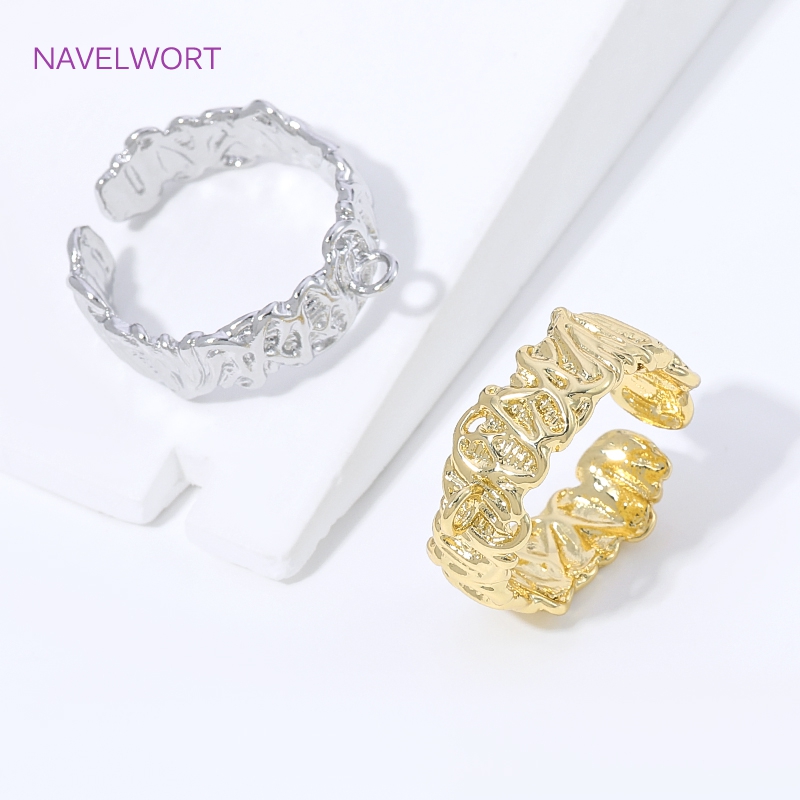 18K Gold Plated Brass Stripe O - Jewelry Making Ring Tool recension och pris