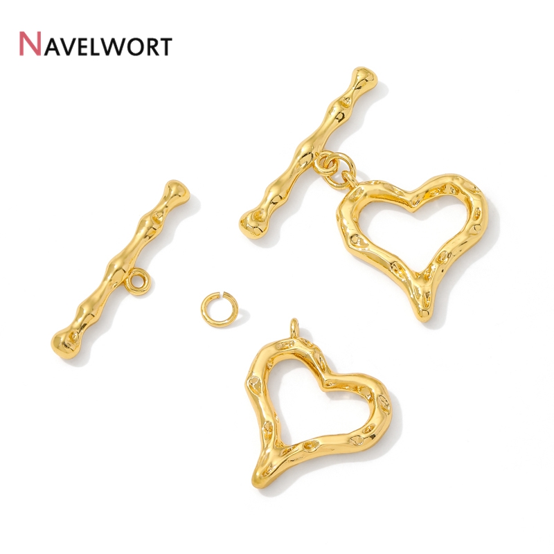 18K Gold Plated Heart Shape OT - Jewelry Making Metal recension och pris