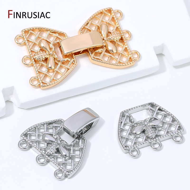 14K Gold Plated Brass 3-Row Pe - Jewelry Making Metal recension och pris